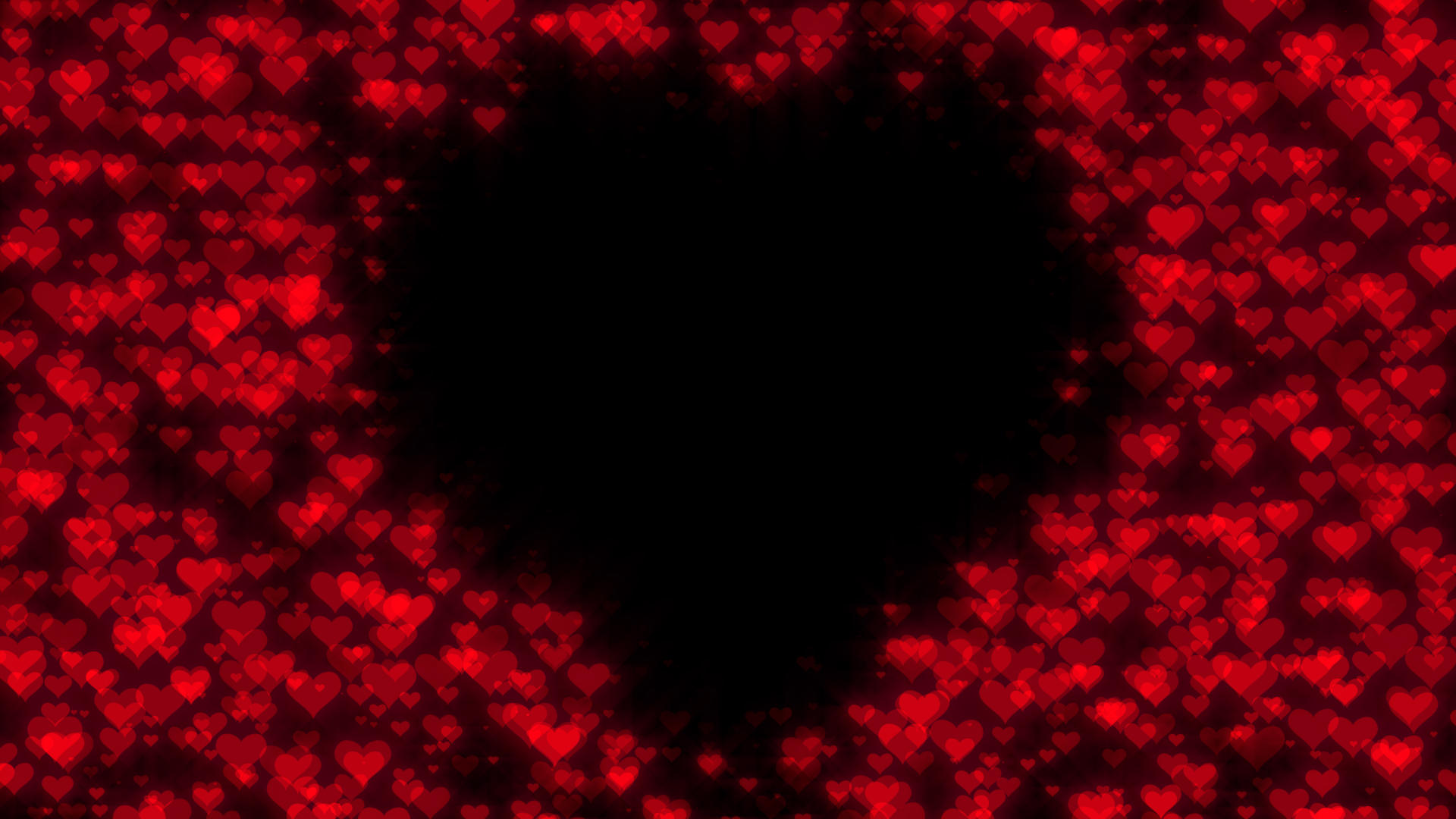 红色爱心辉光粒子爱心边框修饰动画视频的预览图