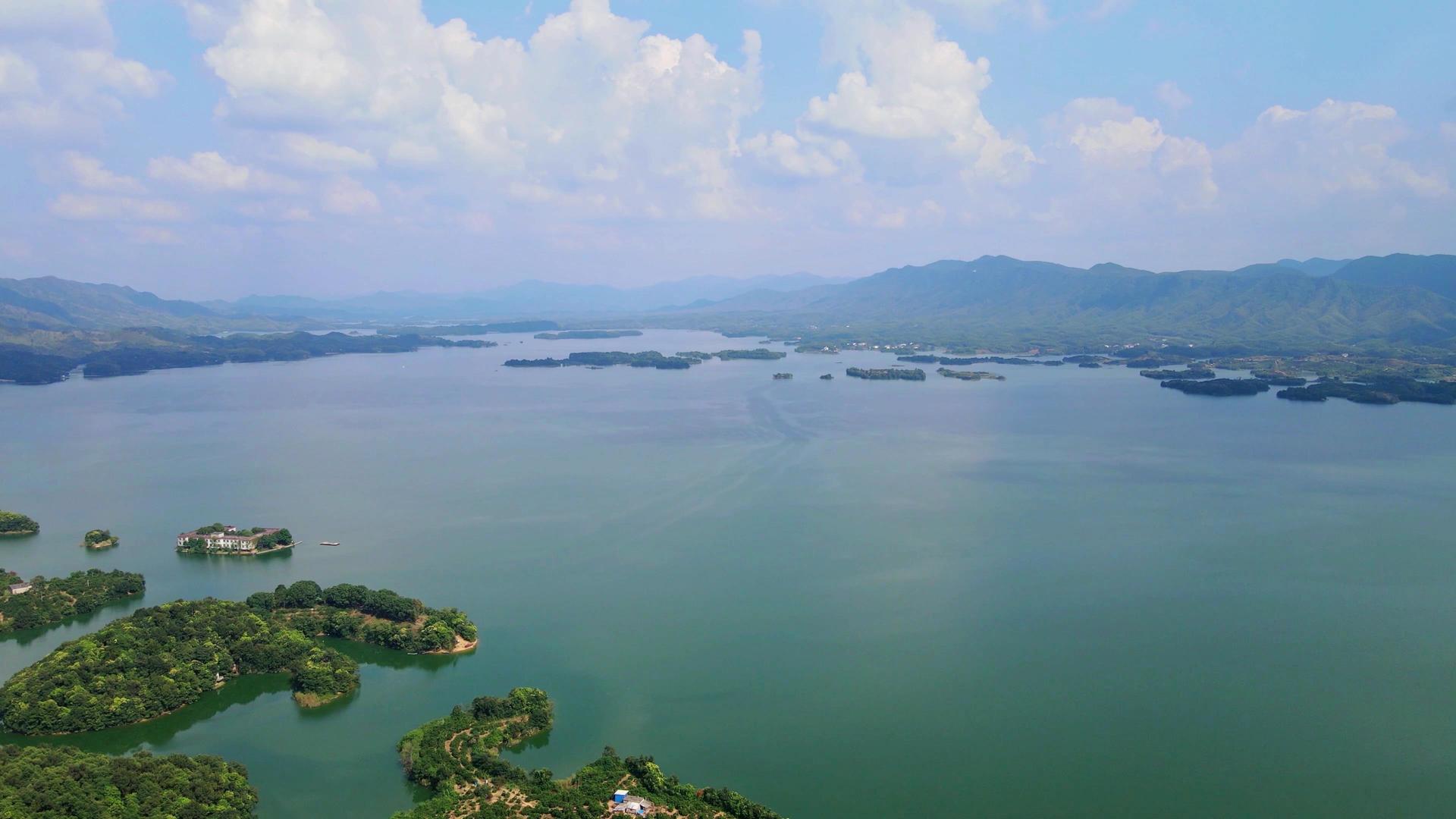 湖北省赤壁陆水湖景区4A景区航拍视频的预览图