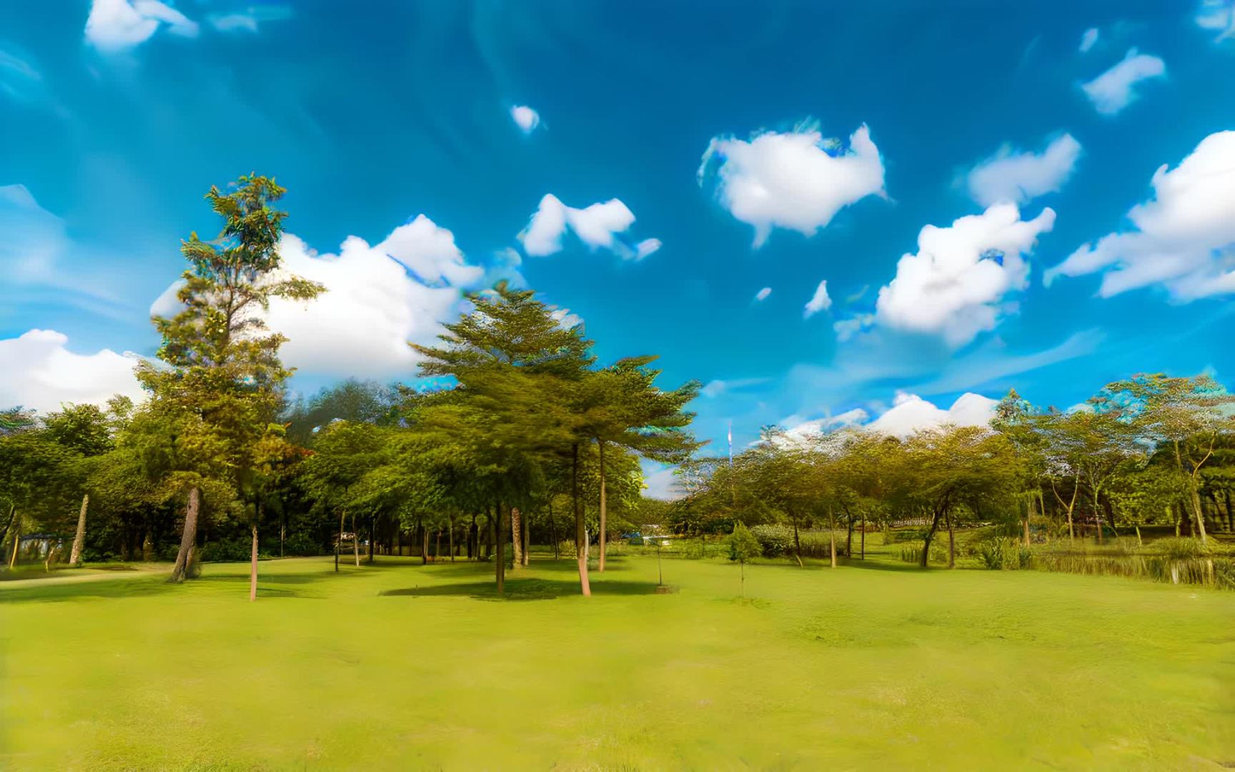 珠海滨海公园绿化草地视频的预览图
