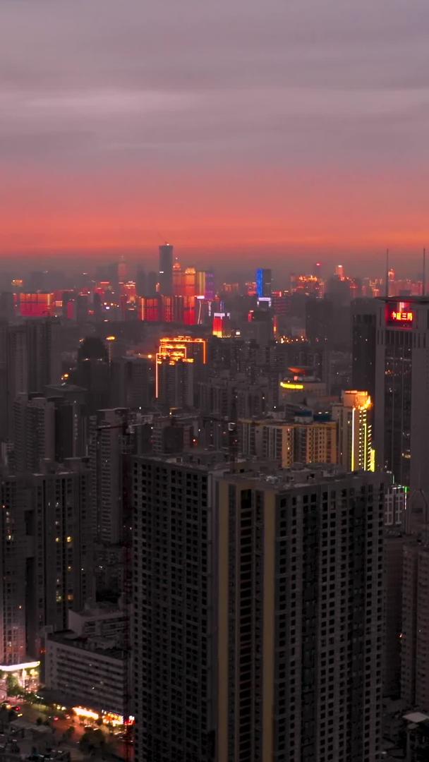 武汉城区在晚霞之下视频的预览图