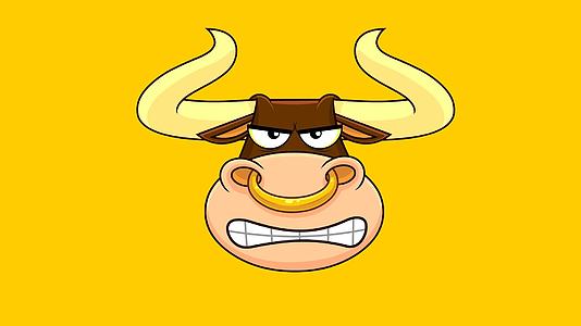 2021年公牛和公牛脸的卡通人物视频的预览图