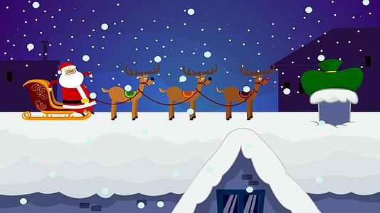 圣诞老人和驯鹿视频的预览图
