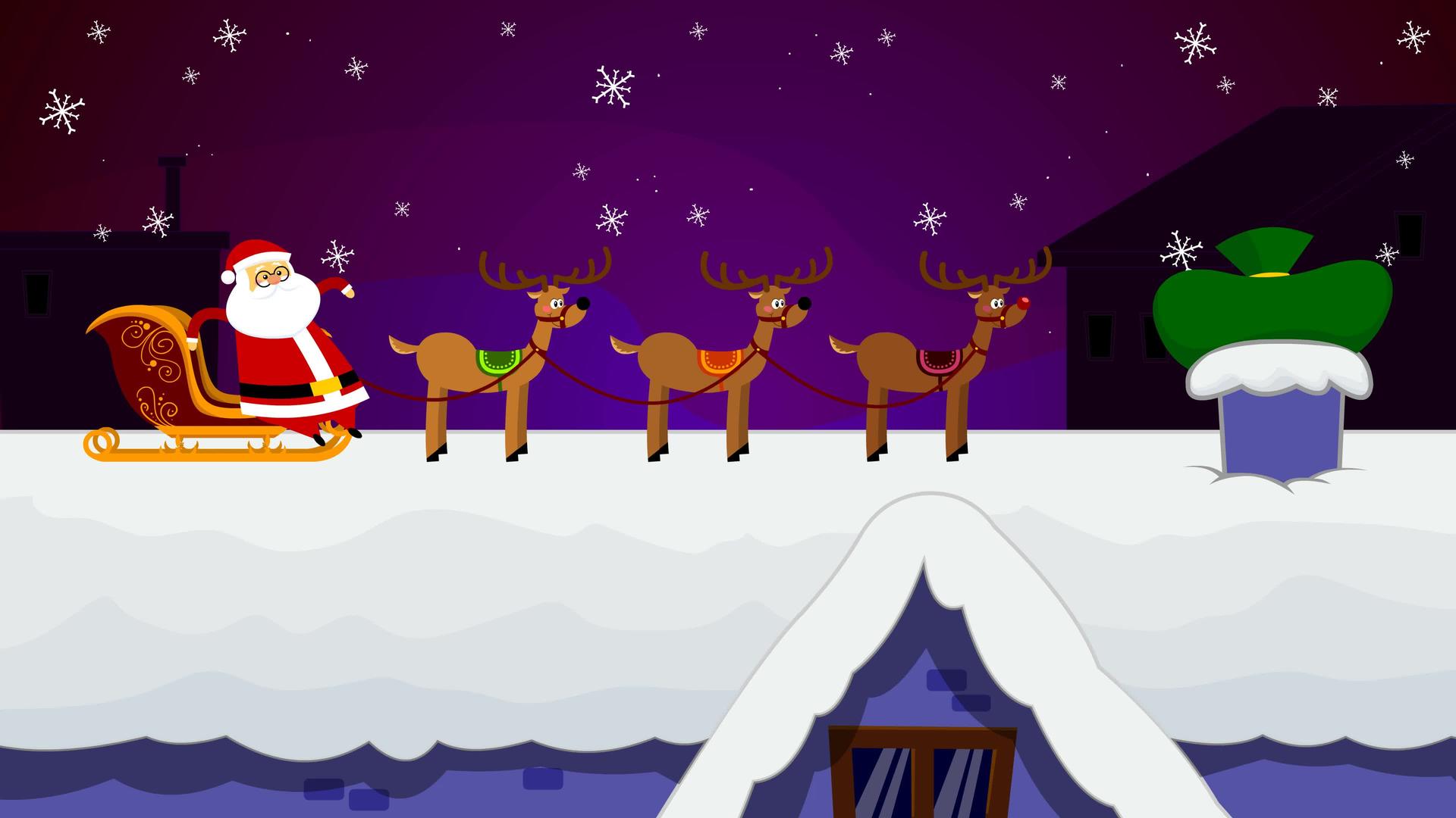 圣诞老人和驯鹿视频的预览图