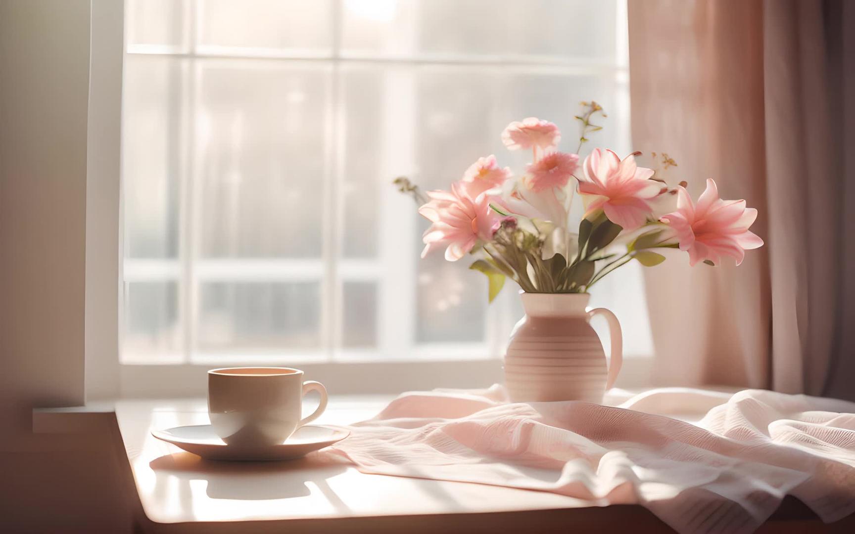 美丽的晨间咖啡视频的预览图