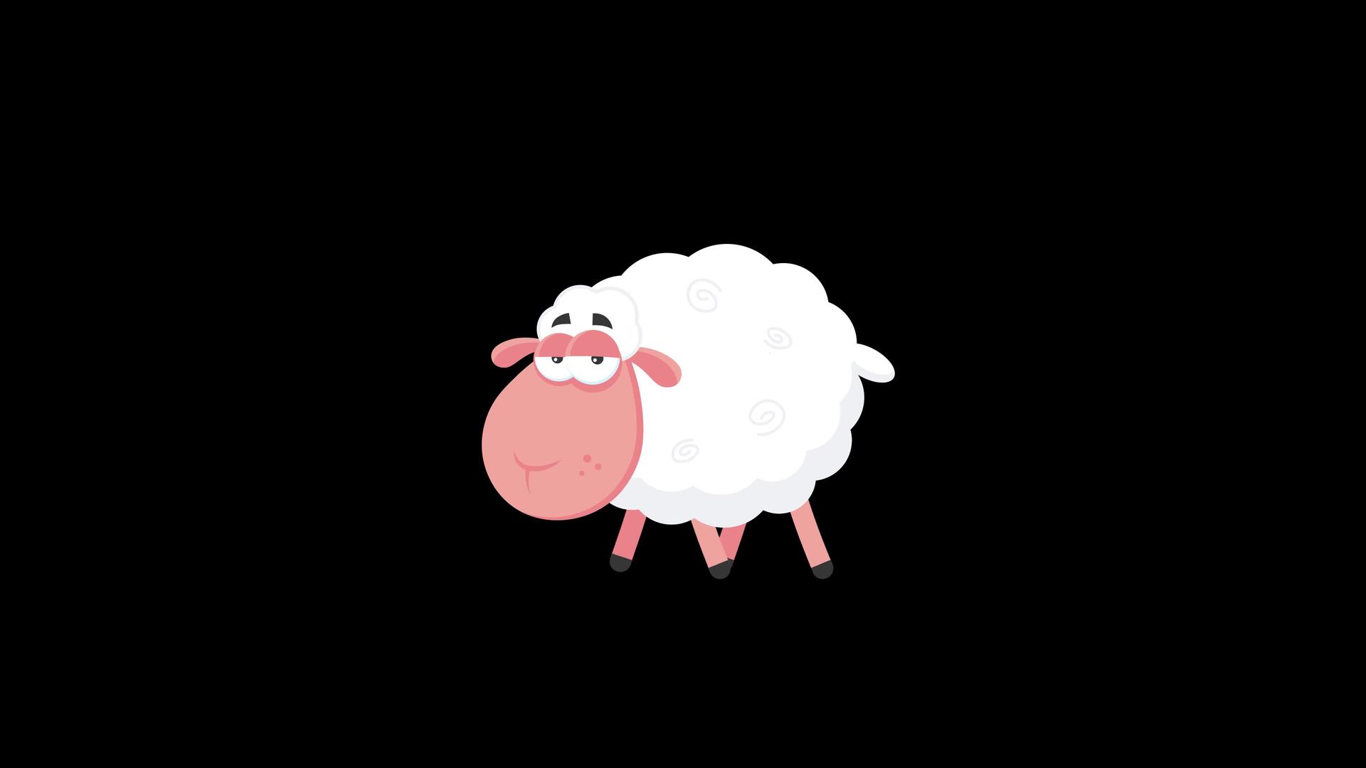 卡通白绵羊形象视频的预览图