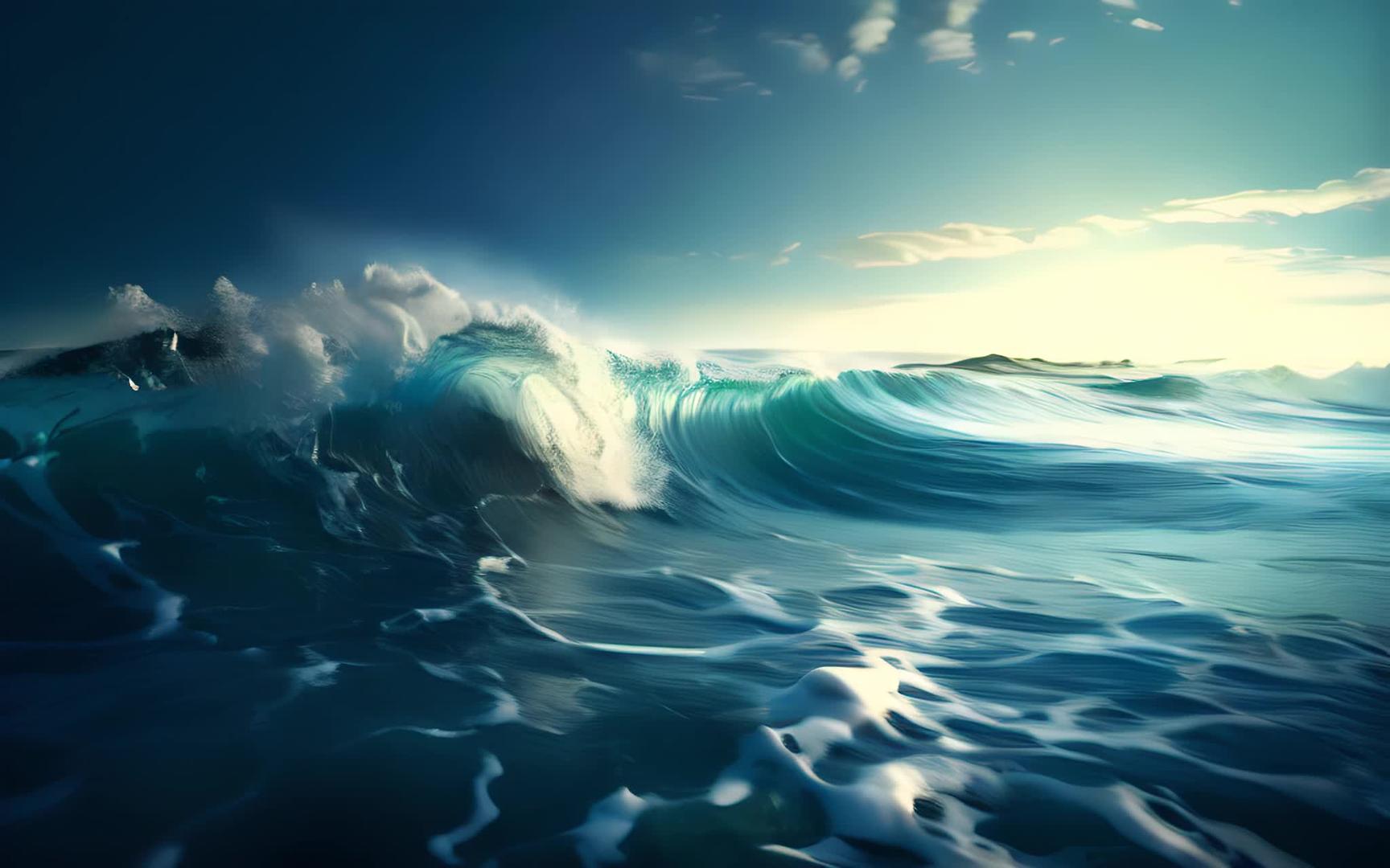 浩瀚无垠的大海浪视频的预览图