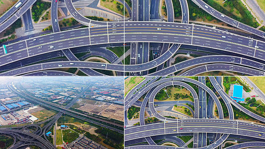 4K航拍城市交通视频的预览图