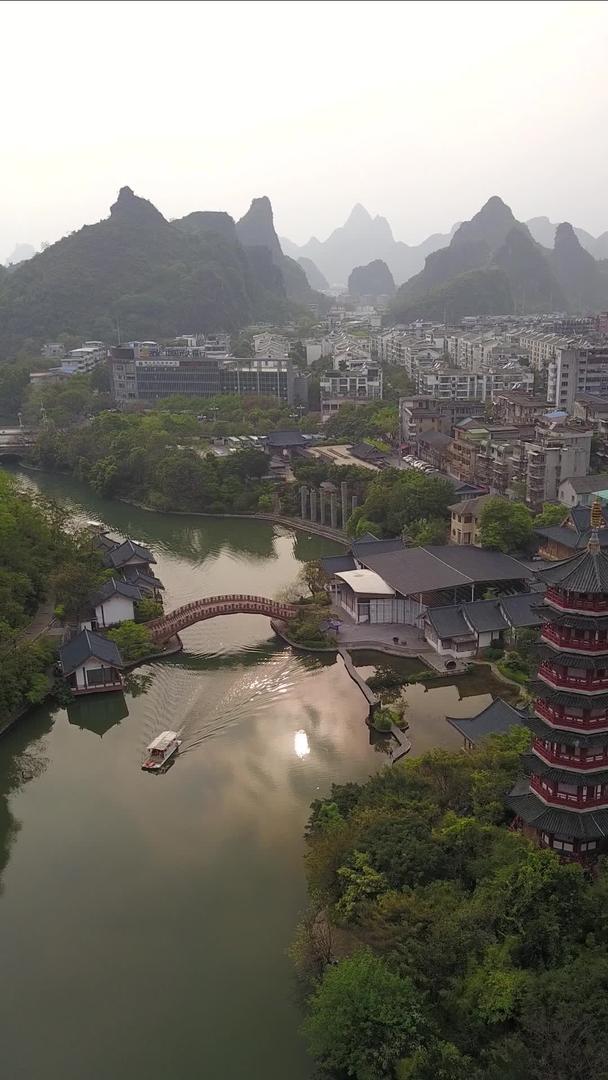 桂林景观桂林旅游航拍木龙湖公园视频的预览图