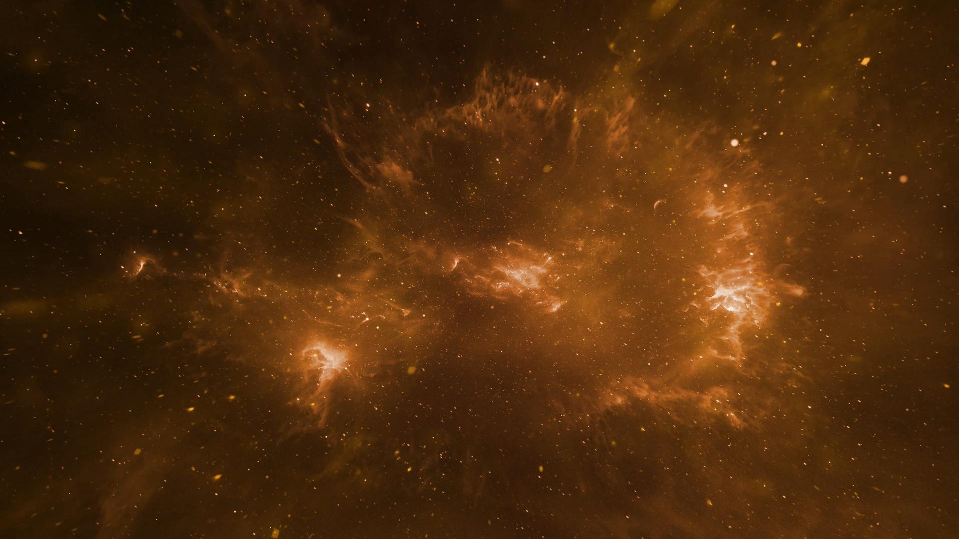4K金色粒子年会星空背景视频的预览图