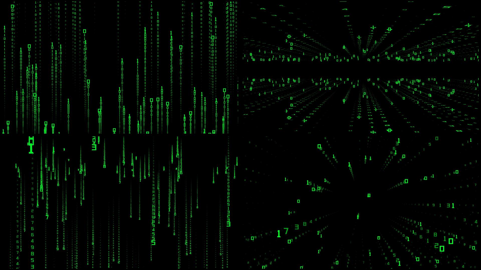 一组01科技矩阵数据流动画视频的预览图