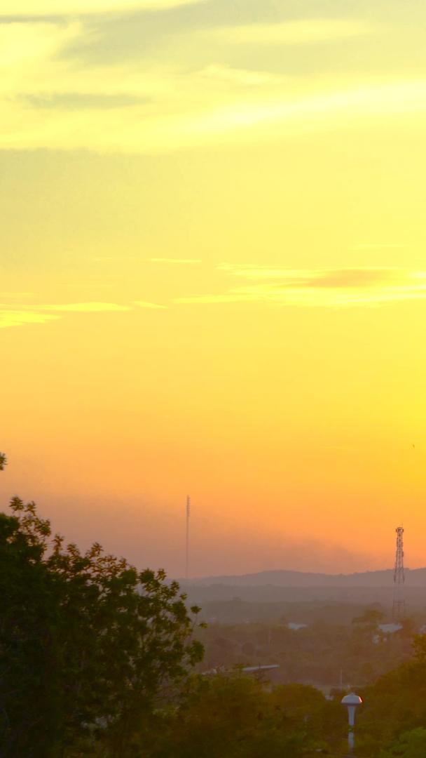 太阳落山泰国夕阳太阳细节延迟视频的预览图