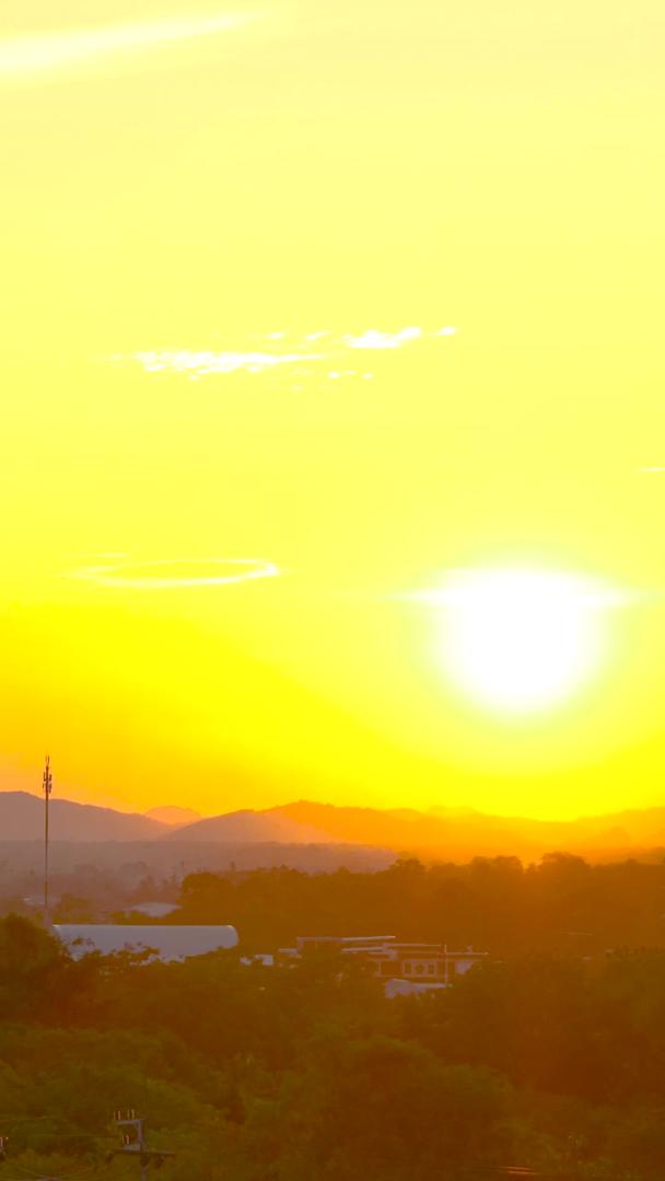 太阳落山泰国夕阳太阳细节延迟视频的预览图
