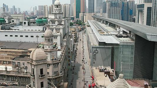 天津和平路商业步行街航拍视频的预览图