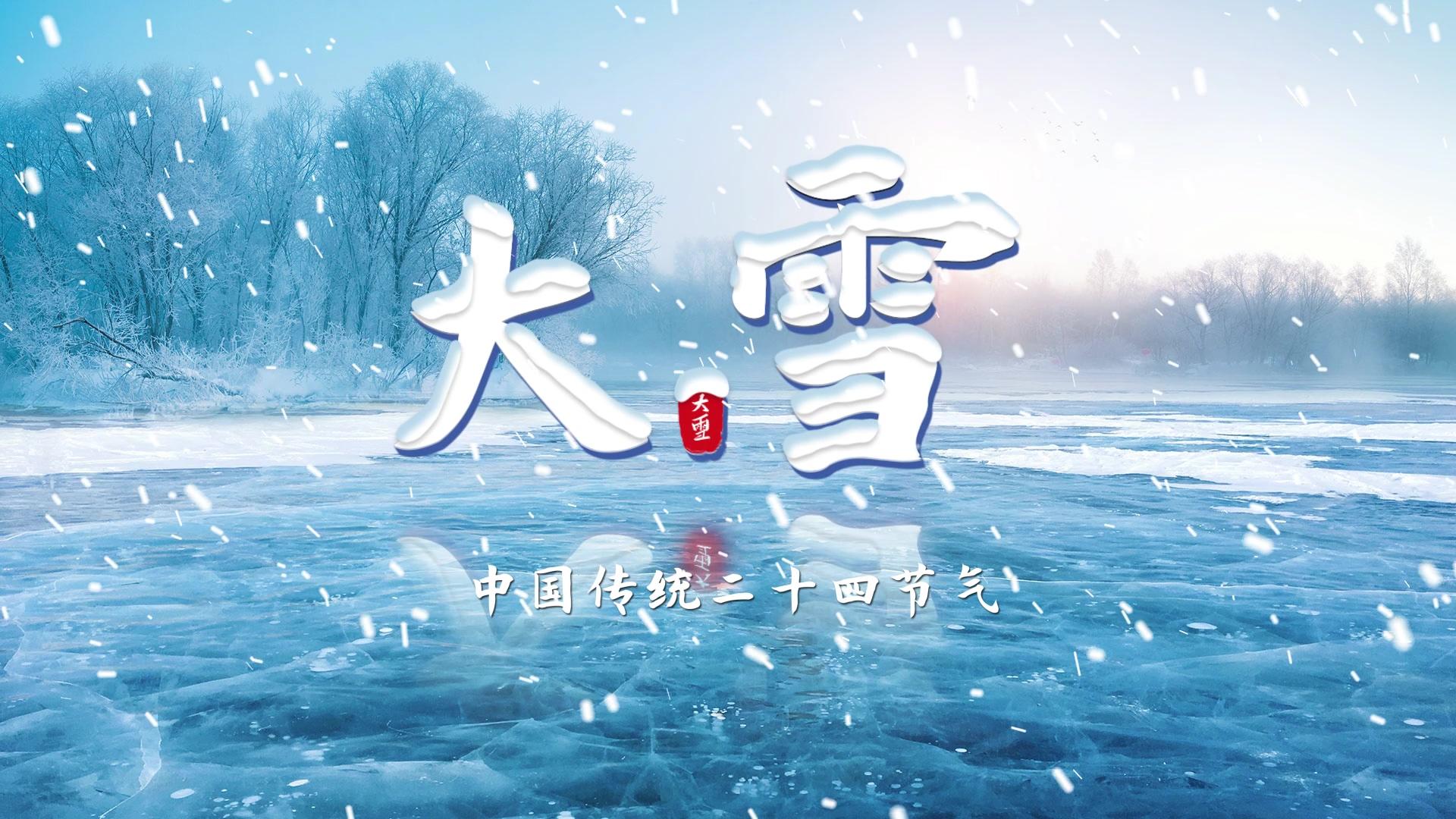简洁大雪节日节气宣传展示ＡＥ模板视频的预览图