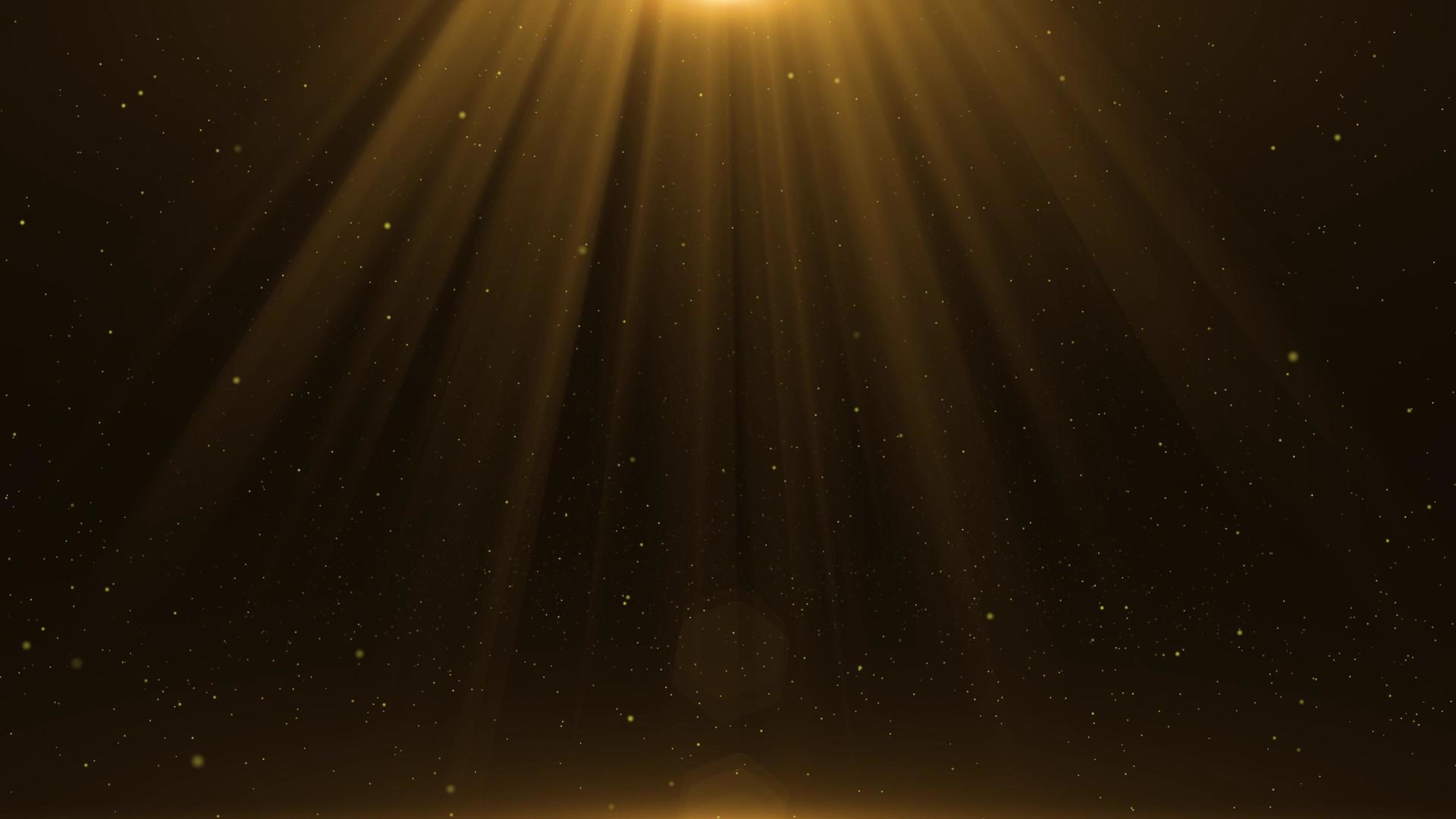 金色唯美粒子光线背景4K视频的预览图