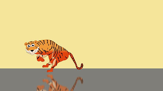 一只奔跑的老虎4k视频的预览图