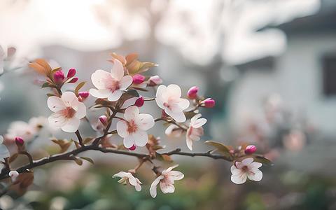 桃花数字艺术在春天盛开视频的预览图