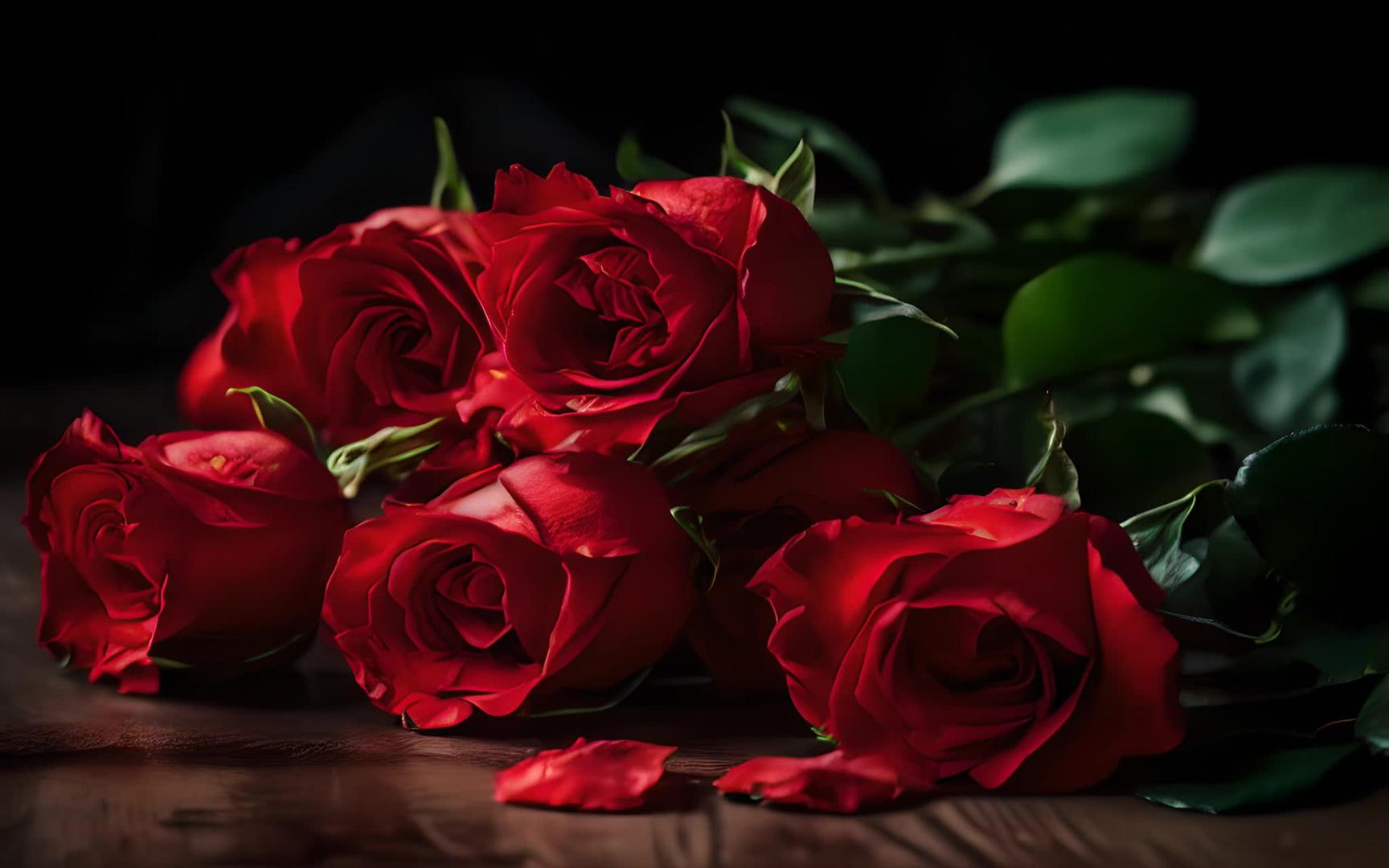 爱情情人节红玫瑰花视频的预览图