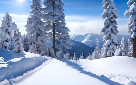 美丽的雪景视频的预览图