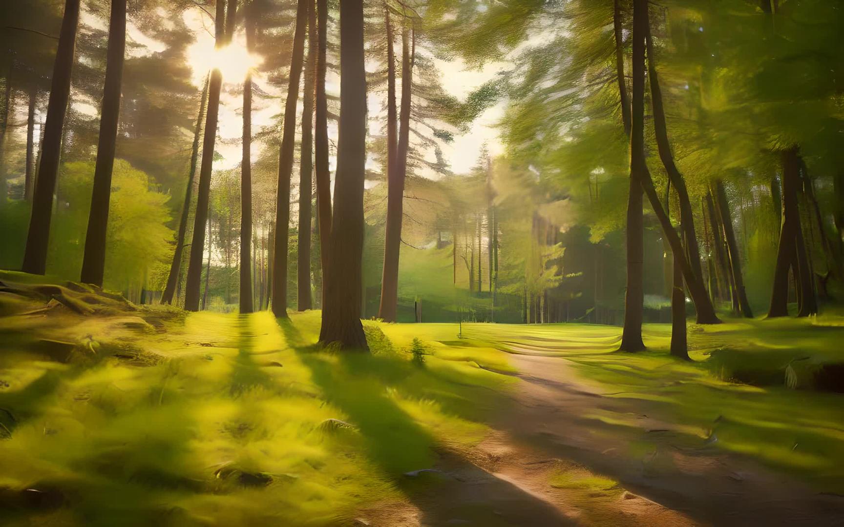 森林里的大树视频的预览图