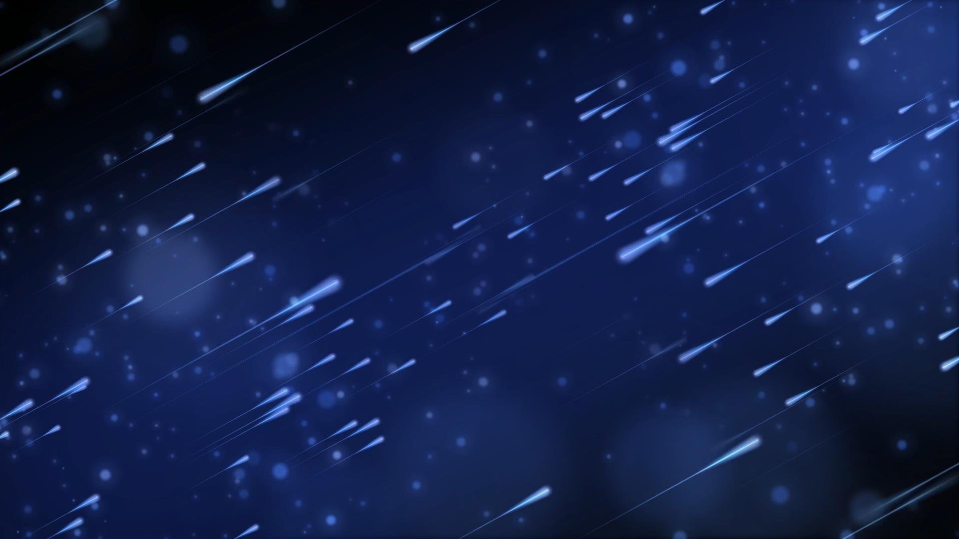 动态蓝色粒子流星背景视频元素视频的预览图
