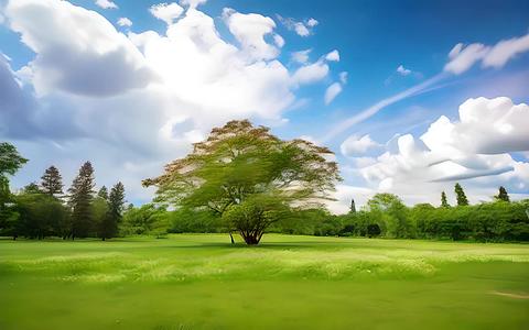 蓝天上的绿树视频的预览图