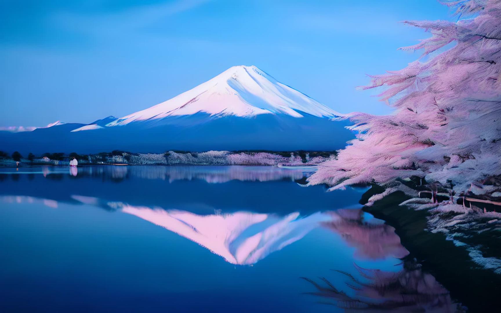 樱花旅游富士山视频的预览图