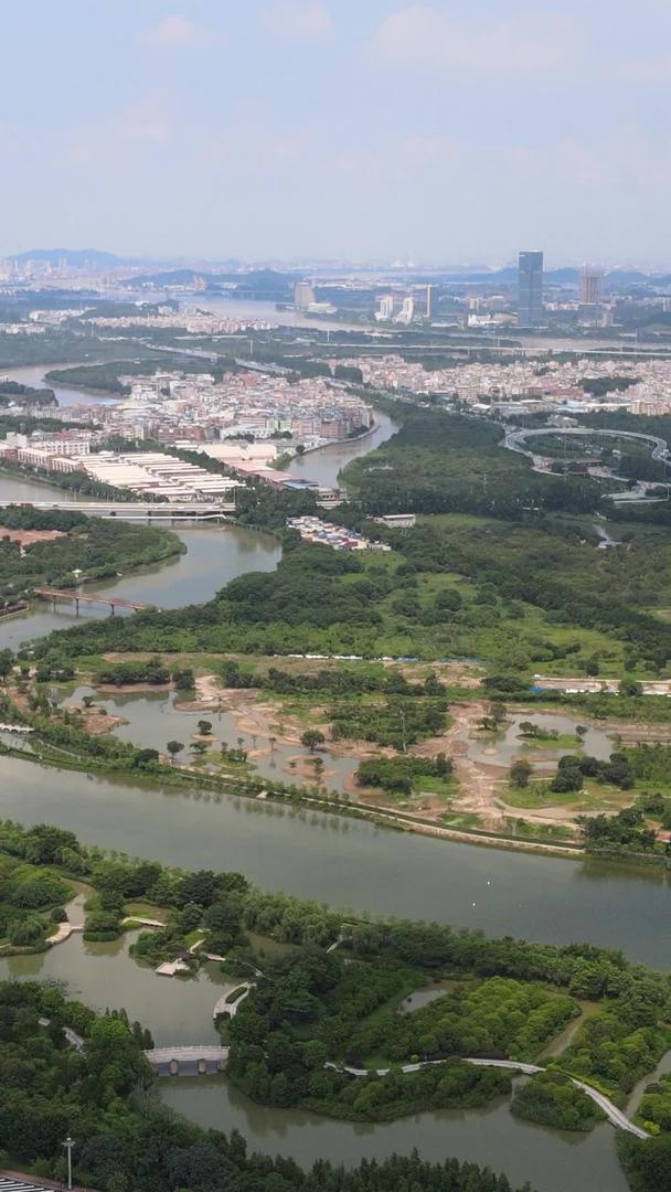 广州海珠区湿地公园高清航拍视频的预览图