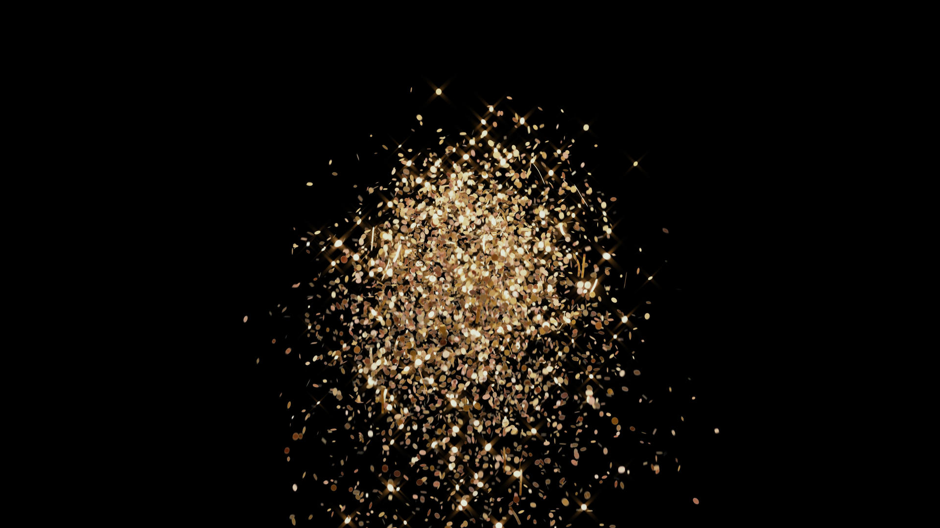 金色粒子素材4k带通道视频的预览图