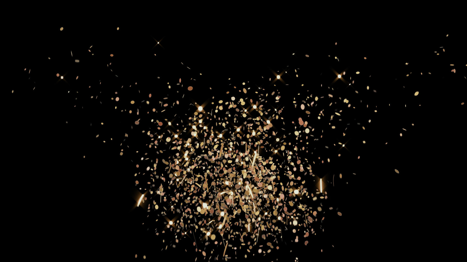 金色粒子素材4k带通道视频的预览图