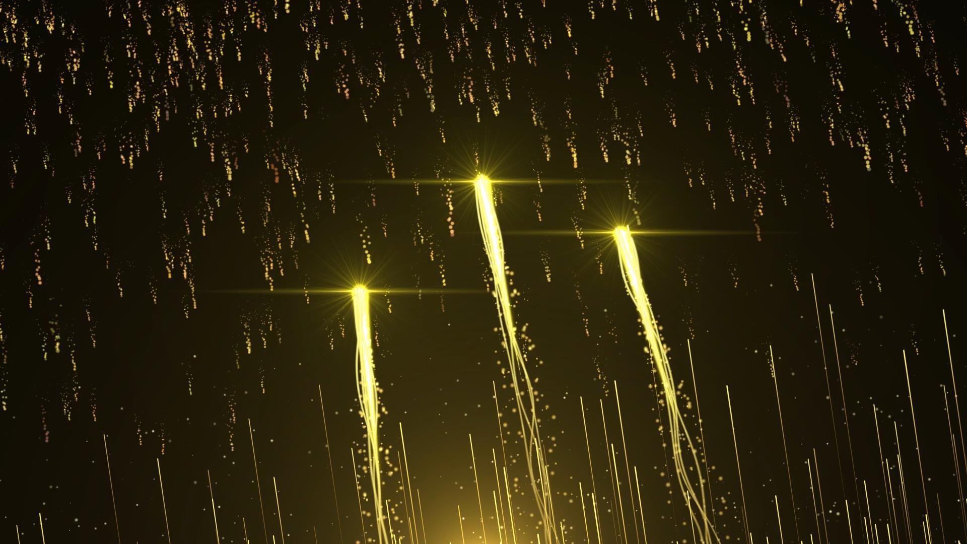 金色大气粒子拖尾光效动态视频元素视频的预览图