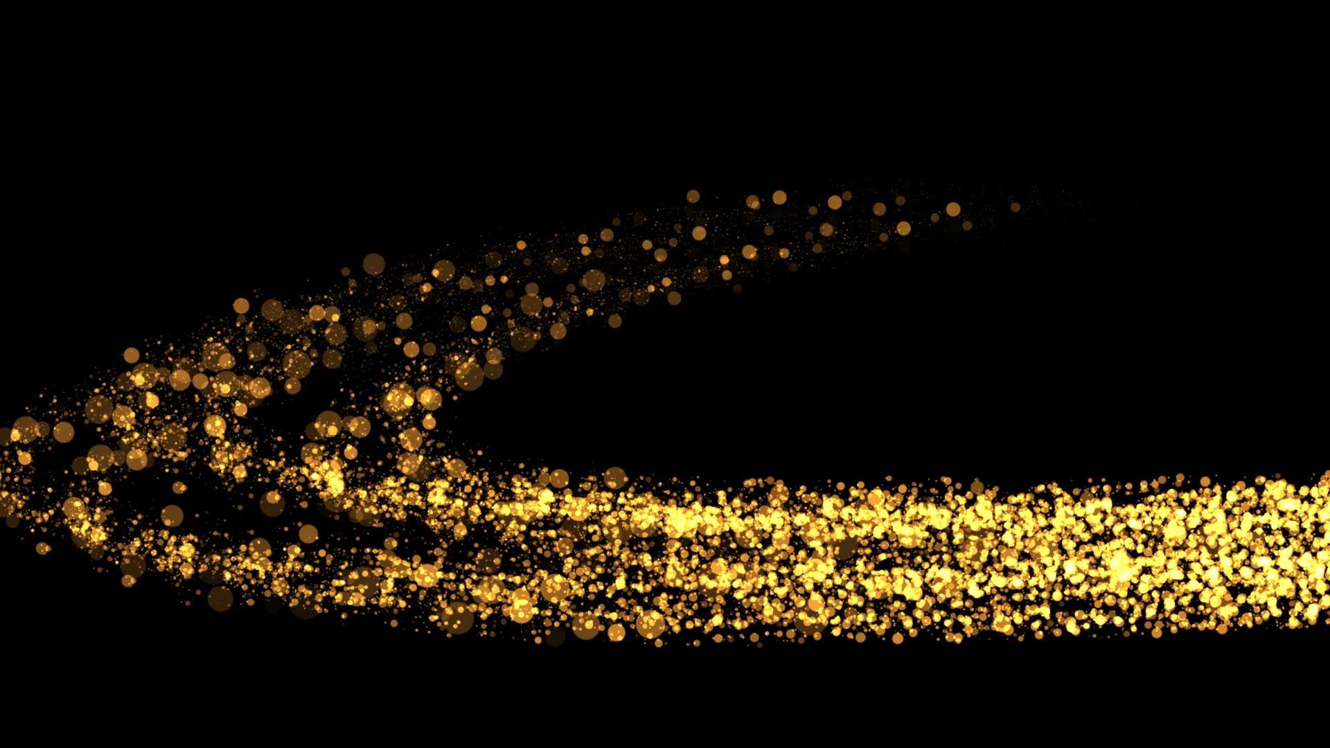 金色粒子拖尾转场动态视频元素视频的预览图
