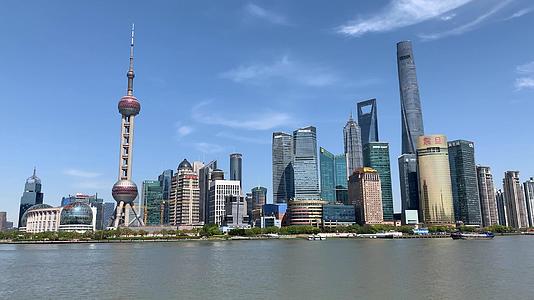 上海地标建筑陆家嘴4K延时视频视频的预览图