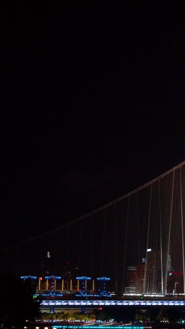 广州猎德大桥城市夜景拍摄视频的预览图