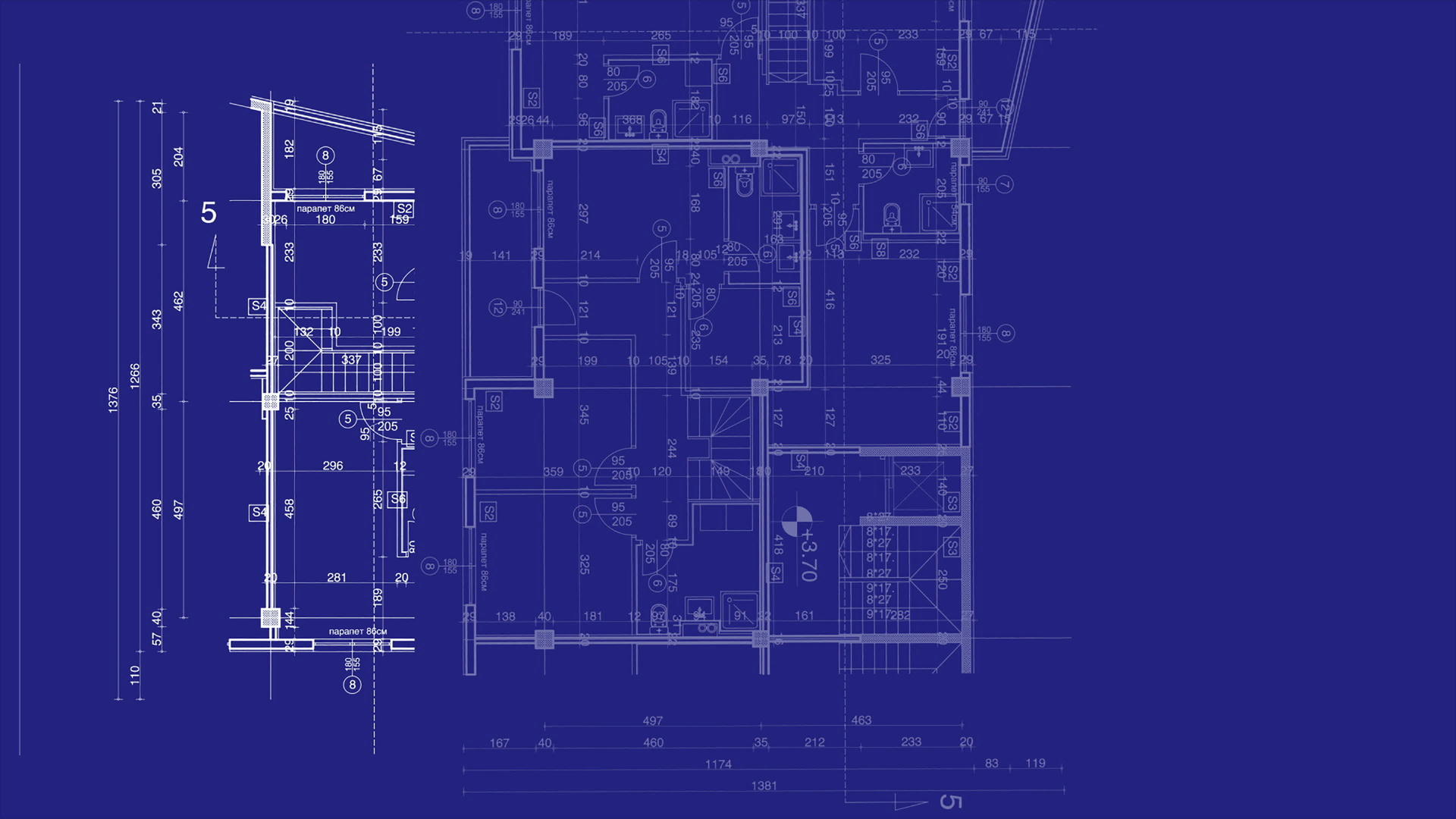 3d蓝图房屋规划动画视频的预览图