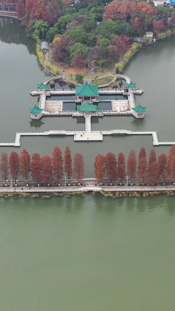 武汉东湖碧潭观鱼景区航拍视频视频的预览图