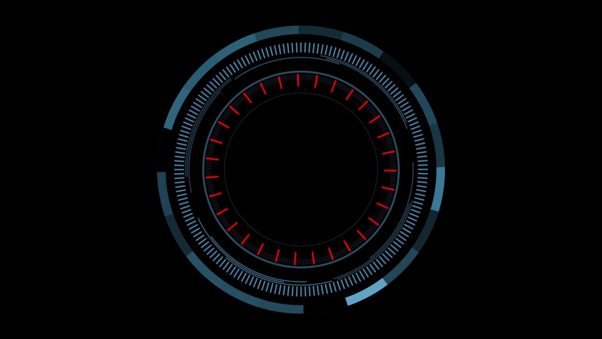 4K科技圆圈全息视频素材视频的预览图