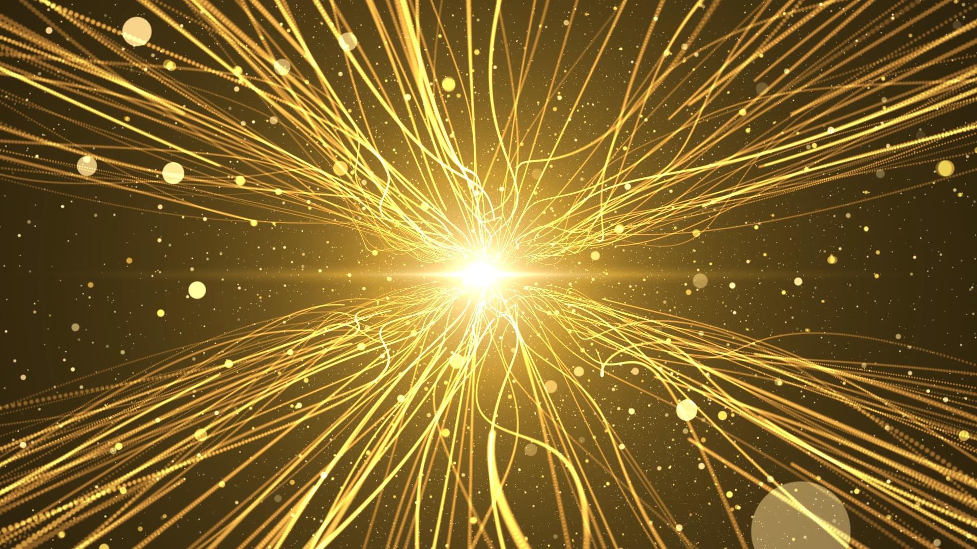 金色大气拖尾粒子光效动态视频元素视频的预览图