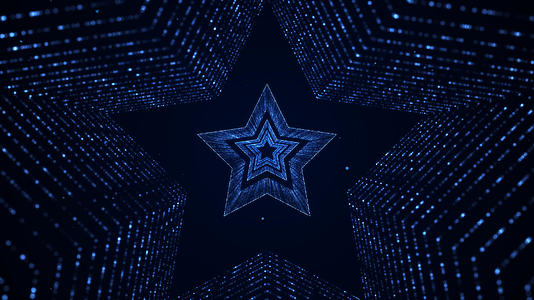 重传五角星穿梭粒子背景视频的预览图