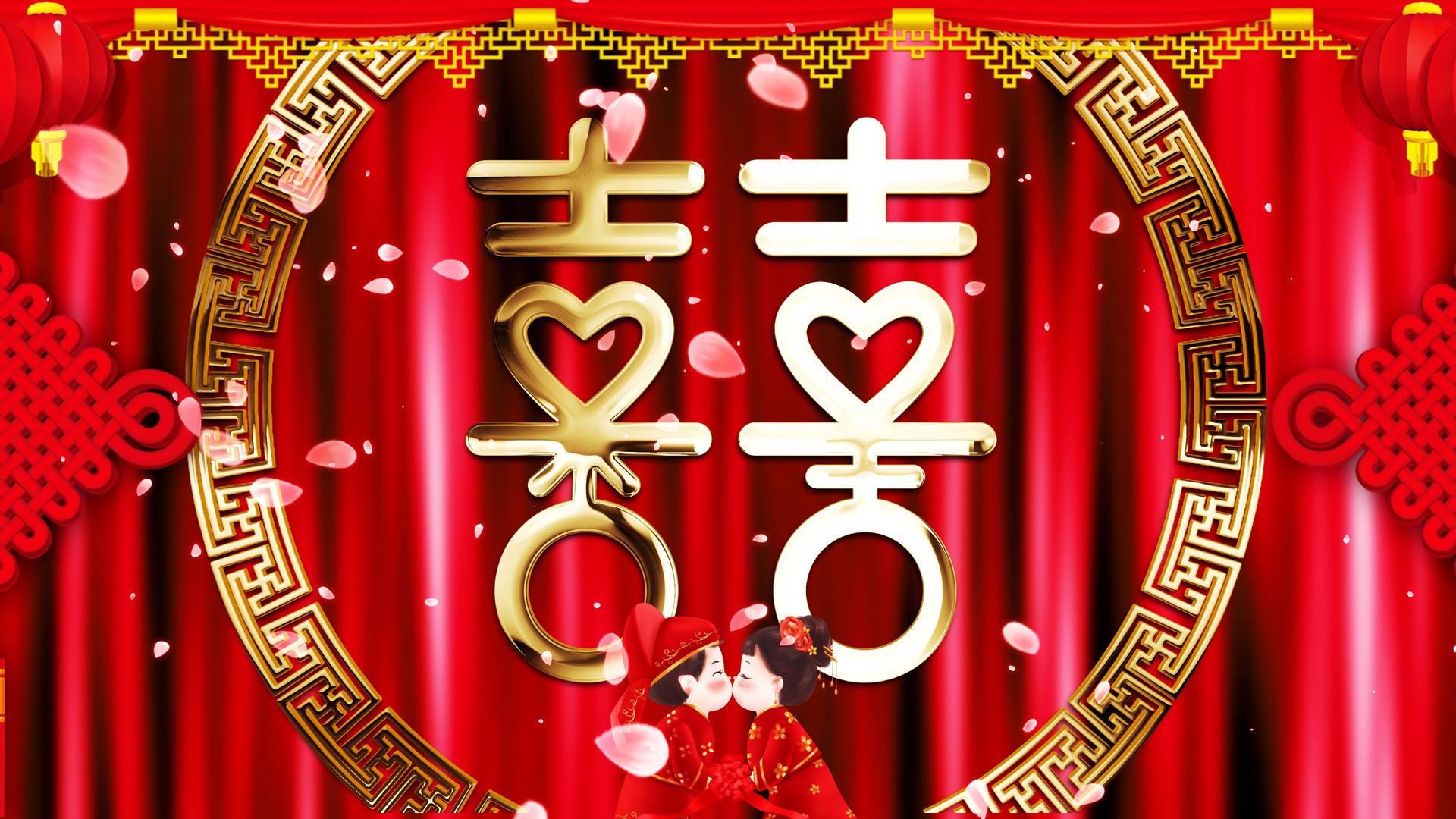 4k中国风婚礼背景视频的预览图