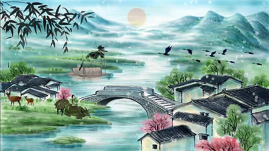 复古中国风水墨视频的预览图