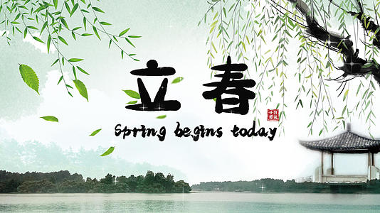 精美立春中国风插画PR模板视频的预览图
