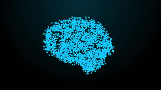 数字大脑由随机5位二进制组成集成了脑电波和六角形数字背景视频的预览图