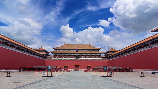 北京故宫午门全景背景视频4k视频的预览图