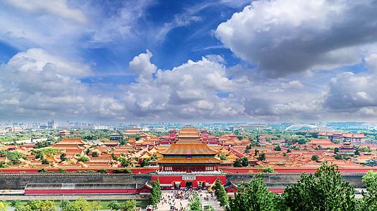 北京故宫建筑全景背景视频4k视频的预览图