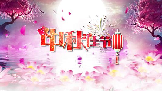 中国风水墨中秋节传统文化视频的预览图