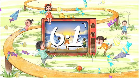 4k61儿童节电视剧糖果背景视频的预览图