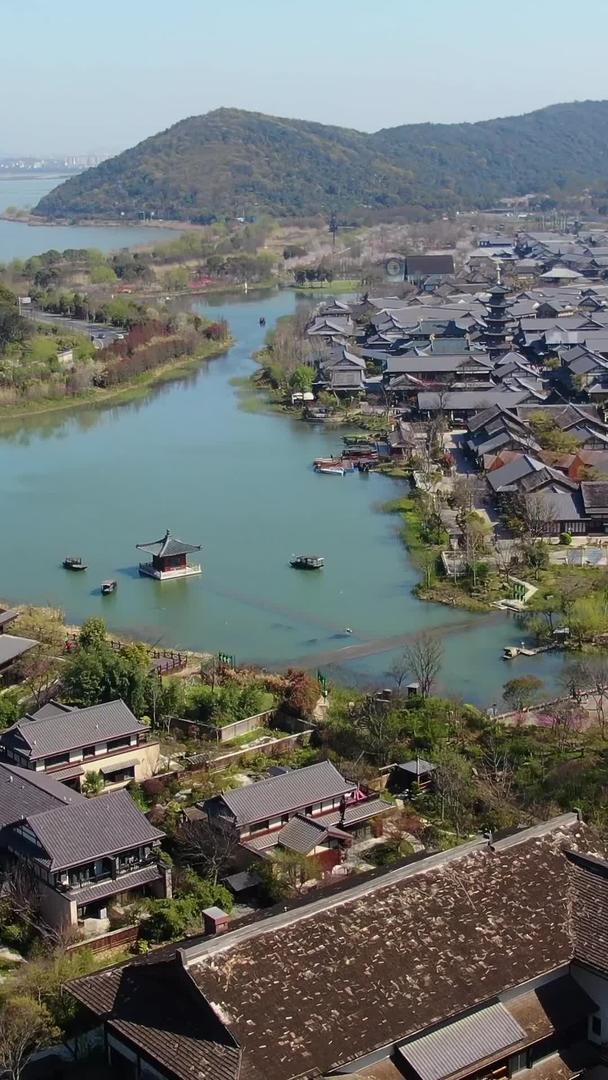 无锡5A景区拈花湾小镇航拍视频视频的预览图