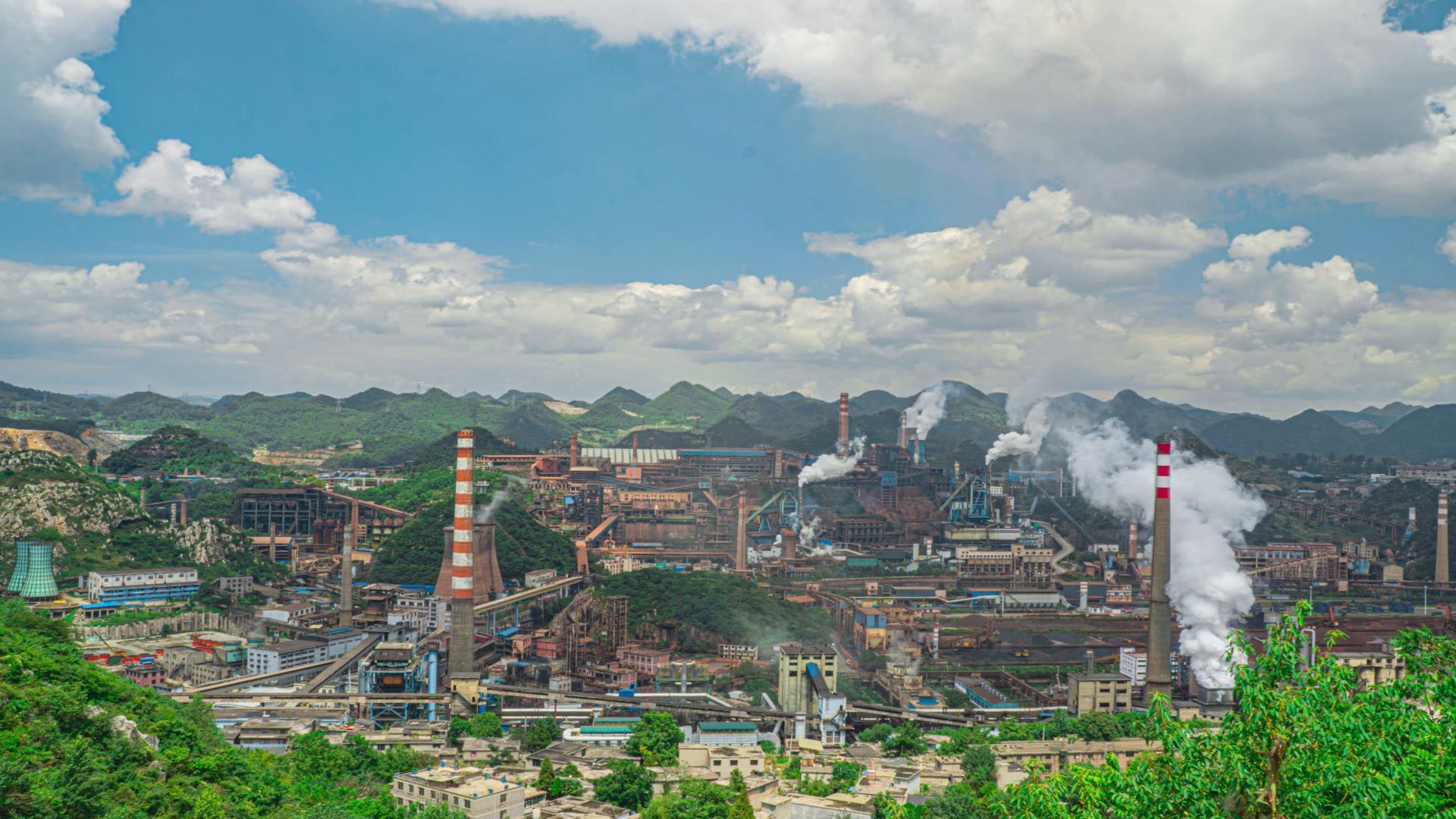 钢铁工业区污染8K延时摄影视频的预览图