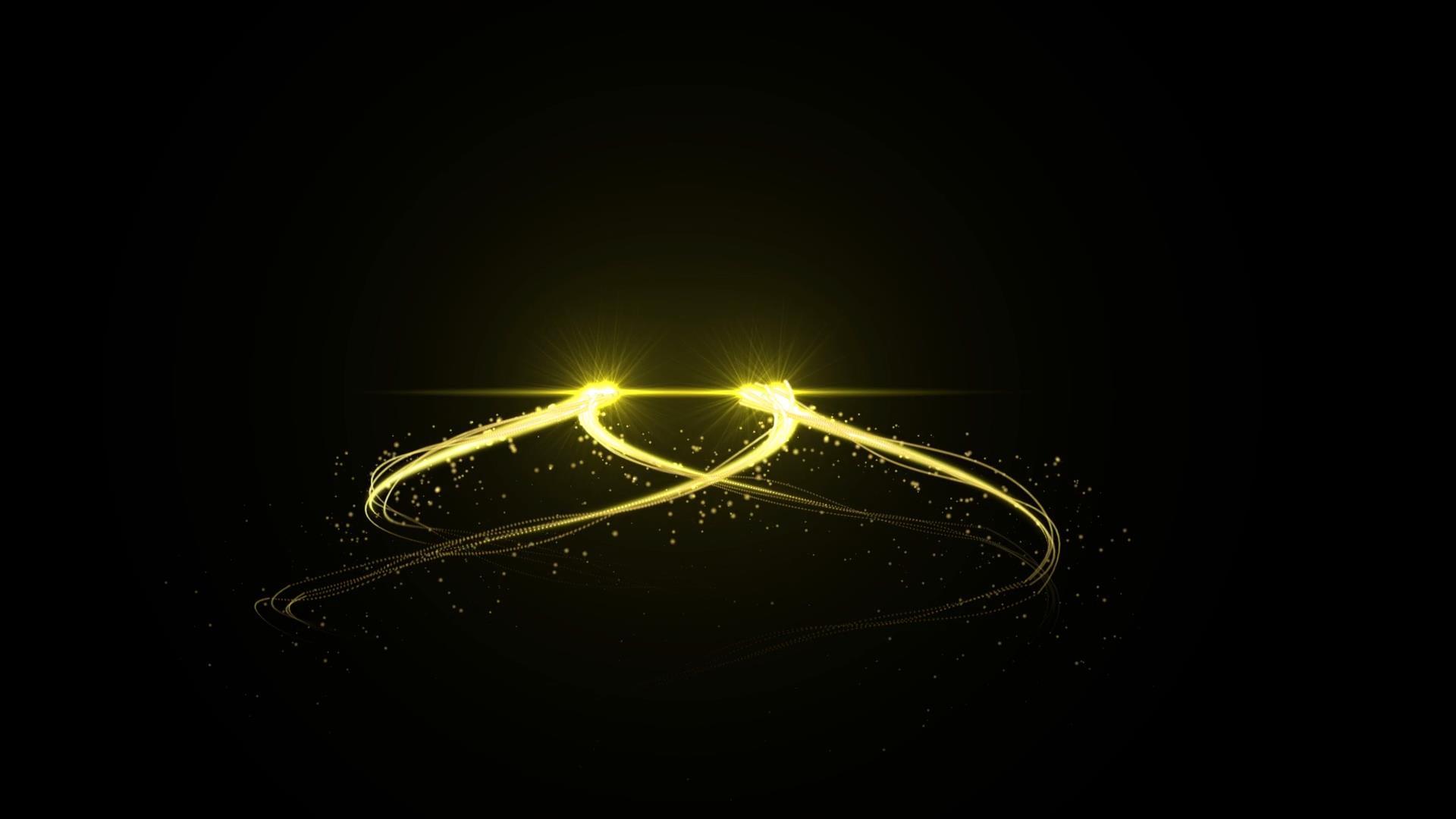 金色光效大气粒子拖尾旋转动态视频元素视频的预览图
